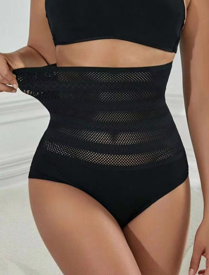 Women High Waist Tummy Control Butt Lifter Shapewear Panty with Lace Panels | Waist Cincher & Hip Enhancer